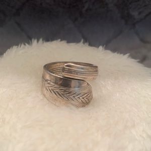 Sterling silver spoon ring size 9-10